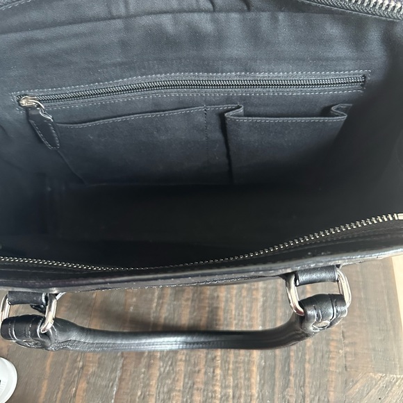 Coach Black Leather Tote with Tassel - Picture 6 of 7